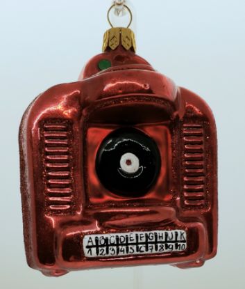 Picture of Red Jukebox Polish Glass Ornament