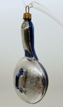 Picture of Blue Frying Pan with Lid Polish Glass Ornament