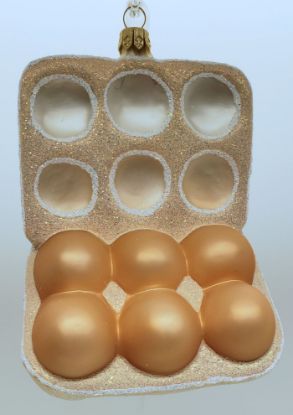 Picture of Carton of 6 Eggs Polish Glass Ornament