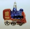 Picture of Red and Blue Train Polish Glass Ornament