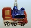 Picture of Red and Blue Train Polish Glass Ornament