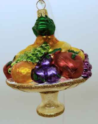 Picture of Fruit Platter Polish Glass Ornament  
