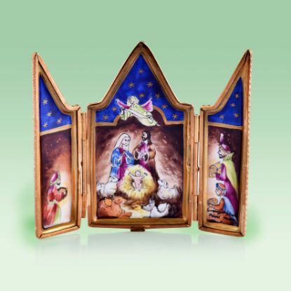 Picture of Limoges Nativity Tryptich Box