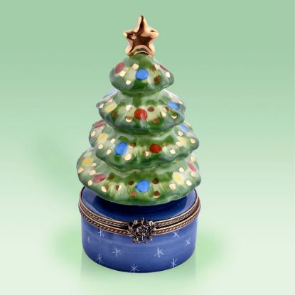 Picture of Limoges Christmas Tree with Blue Base Box
