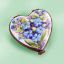 Picture of Limoges Heart with Blue and Purple Flowers 