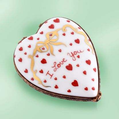 Picture of Limoges I Love You Heart with Red Hearts Box 