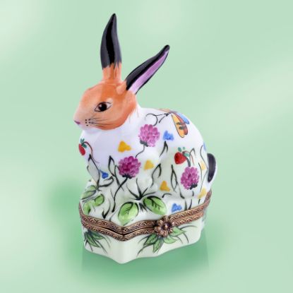 Picture of Limoges Rabbit with Spring Garden Flowers 