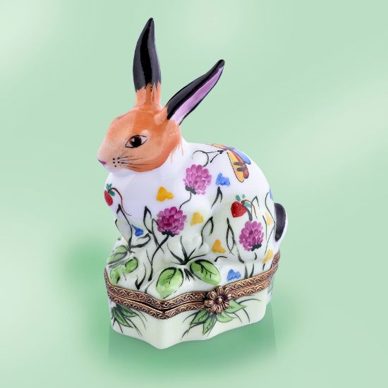 Picture of Limoges Rabbit with Spring Garden Flowers 