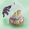 Picture of Limoges Gray Cat  with  Fishbowl Box