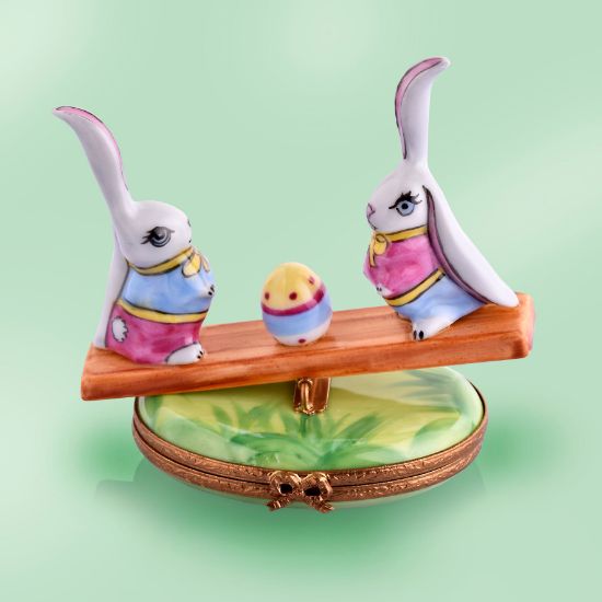 Picture of Limoges See Saw Easter Rabbits Box
