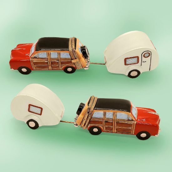 Picture of Limoges Car with Camper Boxes, Each in a Set of 2, car and camper