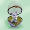 Picture of Limoges Gray Rabbit in Glass Dome Egg Box