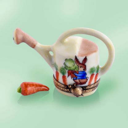 Picture of Limoges Watering Can with Rabbit Box and  Carrot