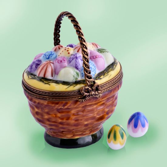 Picture of Limoges Easter Wicker Basket with Eggs box
