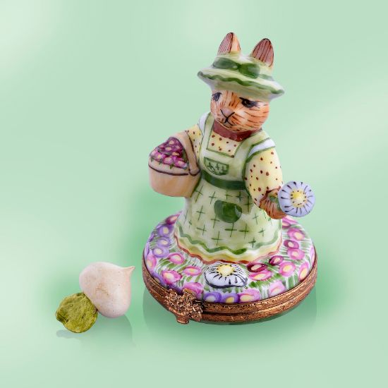 Picture of Limoges Mrs Rabbit Gardener with Vegetable Box