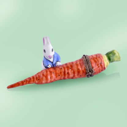 Picture of Limoges White Rabbit on Carrot Box