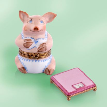 Picture of Limoges Pig Box with Scale