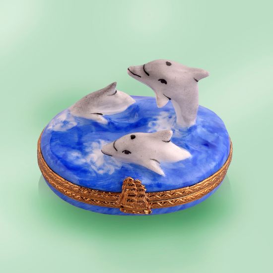Picture of Limoges Dolphin Family Box