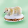 Picture of Limoges Polar Bear on Ice with Fish Clasp
