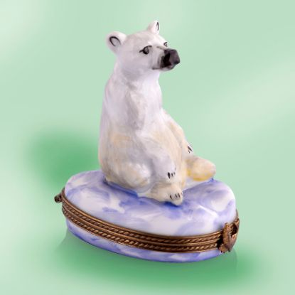 Picture of Limoges Polar  Bear Sitting Box