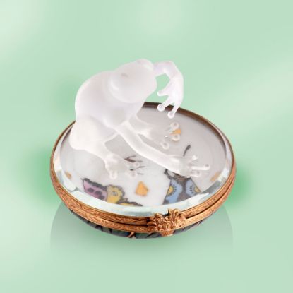 Picture of Limoges Rochard Crystal Frog Box