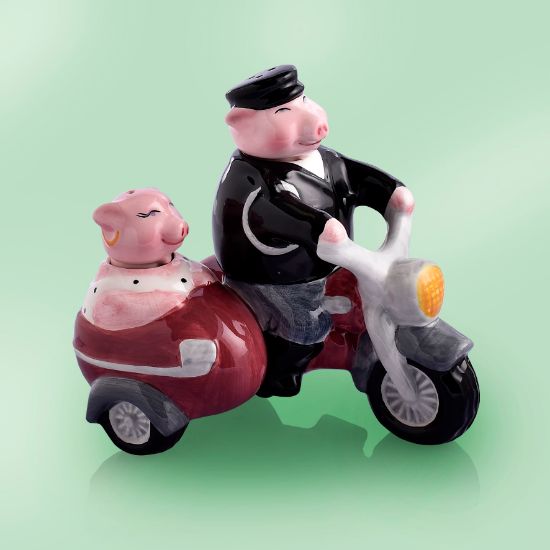 Picture of Hogs on Cruiser Bike Salt and Pepper Set
