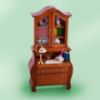 Picture of Reutter German Desk with Bookshelf Miniature