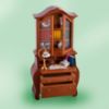 Picture of Reutter German Desk with Bookshelf Miniature