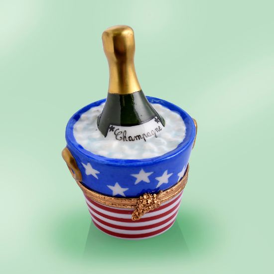 Picture of Limoges USA Champagne Bucket with Ice and Champagne Bottle Box