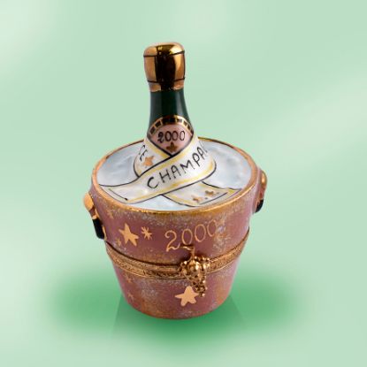 Picture of Limoges Year 2000 Champagne in Bucket with 2000 Band Box