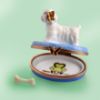 Picture of Limoges Bichon Frise Dog Box with Butterfly and Loose Bone