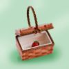 Picture of Limoges Wicker Basket with Strawberries Box and  Strawberry inside 