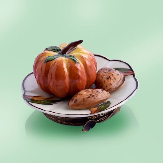 Picture of Limoges Pumpkin and Nuts Plate Box