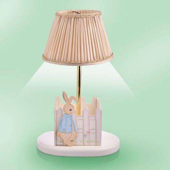 Picture of Peter Rabbit By Fence Lamp