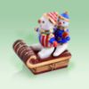 Picture of Limoges Two Snowmen on Sled Box