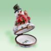 Picture of Limoges Snowman in Tartan Coat and Red Scarf Box