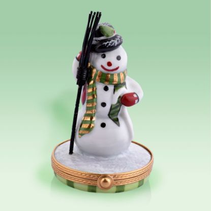 Picture of Limoges Snowman with Broom Box