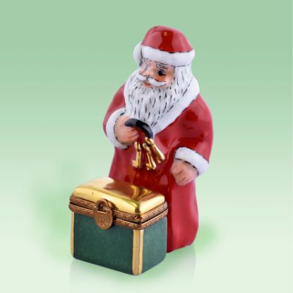 Picture of Limogs Santa with Chest and Keys Box