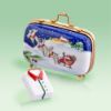 Picture of Limoges Santa on Sled Luggage Box with Shirt, Each