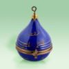 Picture of Limoges Christmas Holiday Blue Drop with Santa Box