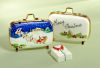 Picture of Limoges Santa on Sled Luggage Box with Shirt, Each