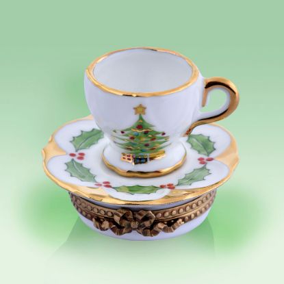 Picture of Limoges Cup and Saucer with Christmas Tree