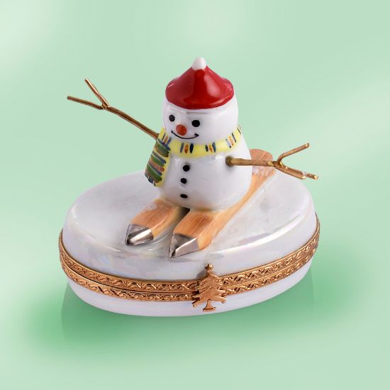 Picture of Limoges Snowman on Skiis Box