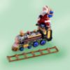 Picture of Limoges Santa on Train with Tracks Box