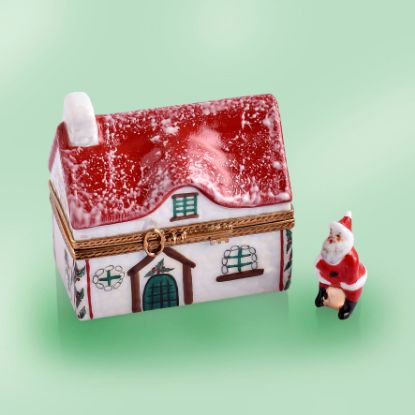 Picture of Limoges Santa House with Furniture Box