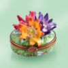 Picture of Limoges artistic Flowers on Grass Oval Box