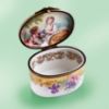 Picture of Limoges Gold Box with Flowers and Couple on  the inside lid