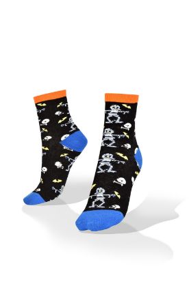 Picture of Halloween Socks Dancing Skeletons