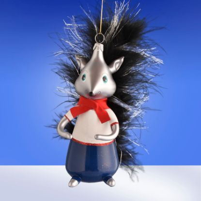 Picture of De Carlini Skunk in Blue Pants Ornament 