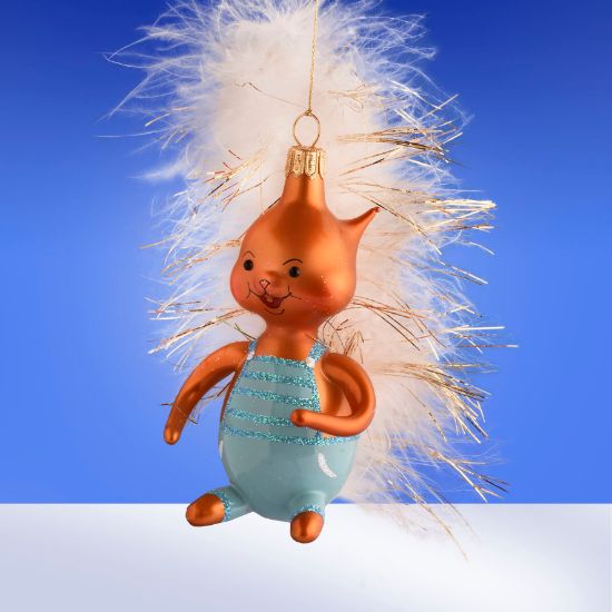 Picture of De Carlini Squirrel in Blue Pants Ornaments